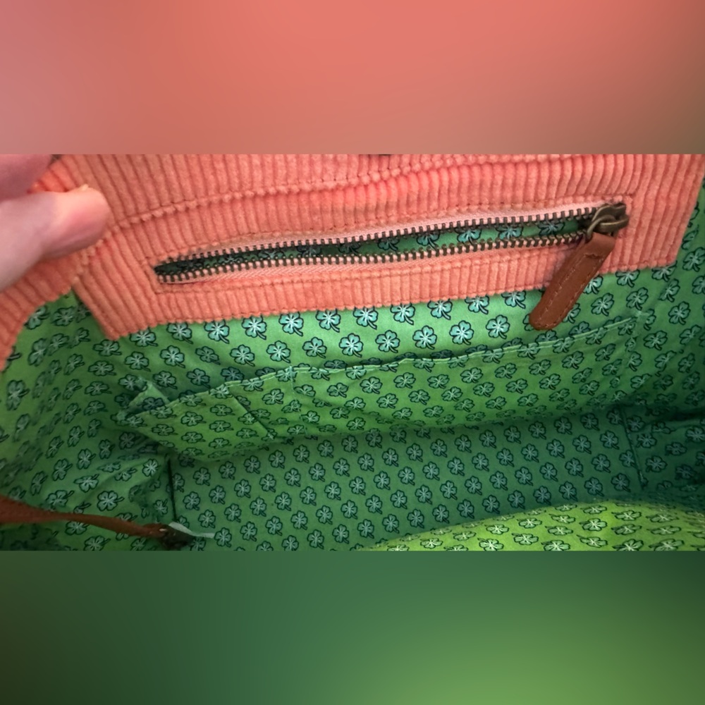 Vineyard Vines Coral Corduroy Tote - Picture 9 of 10